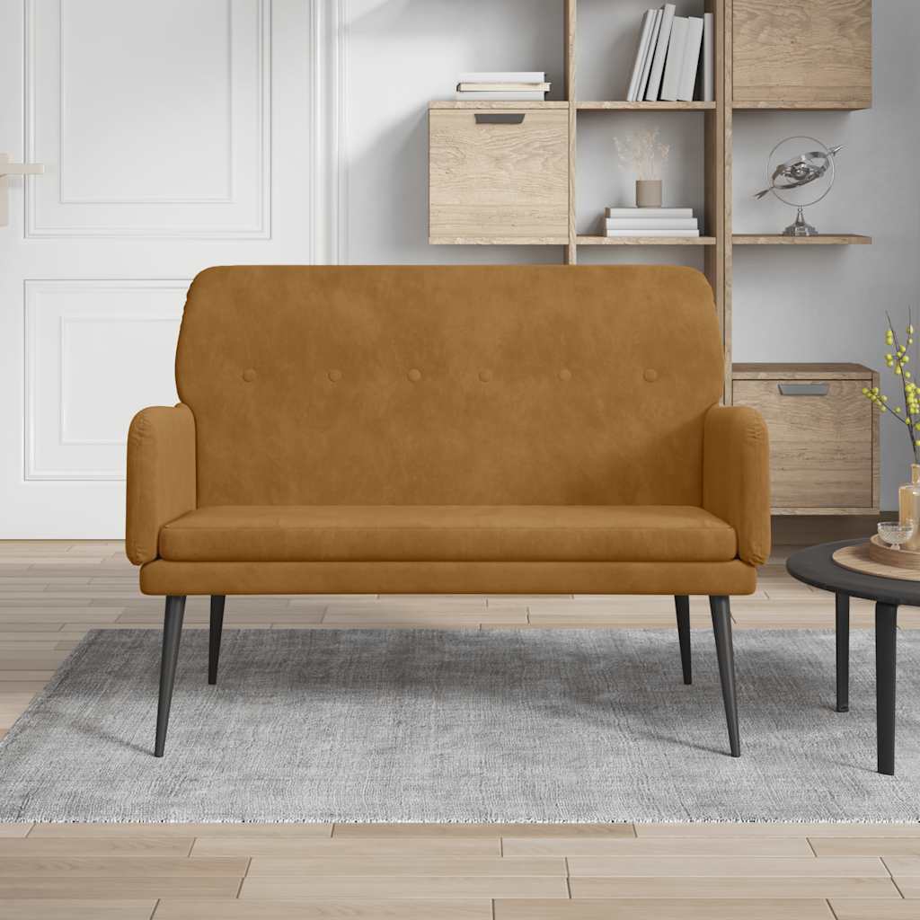 Sitzbank Schwarz 108x79x79 cm Samt