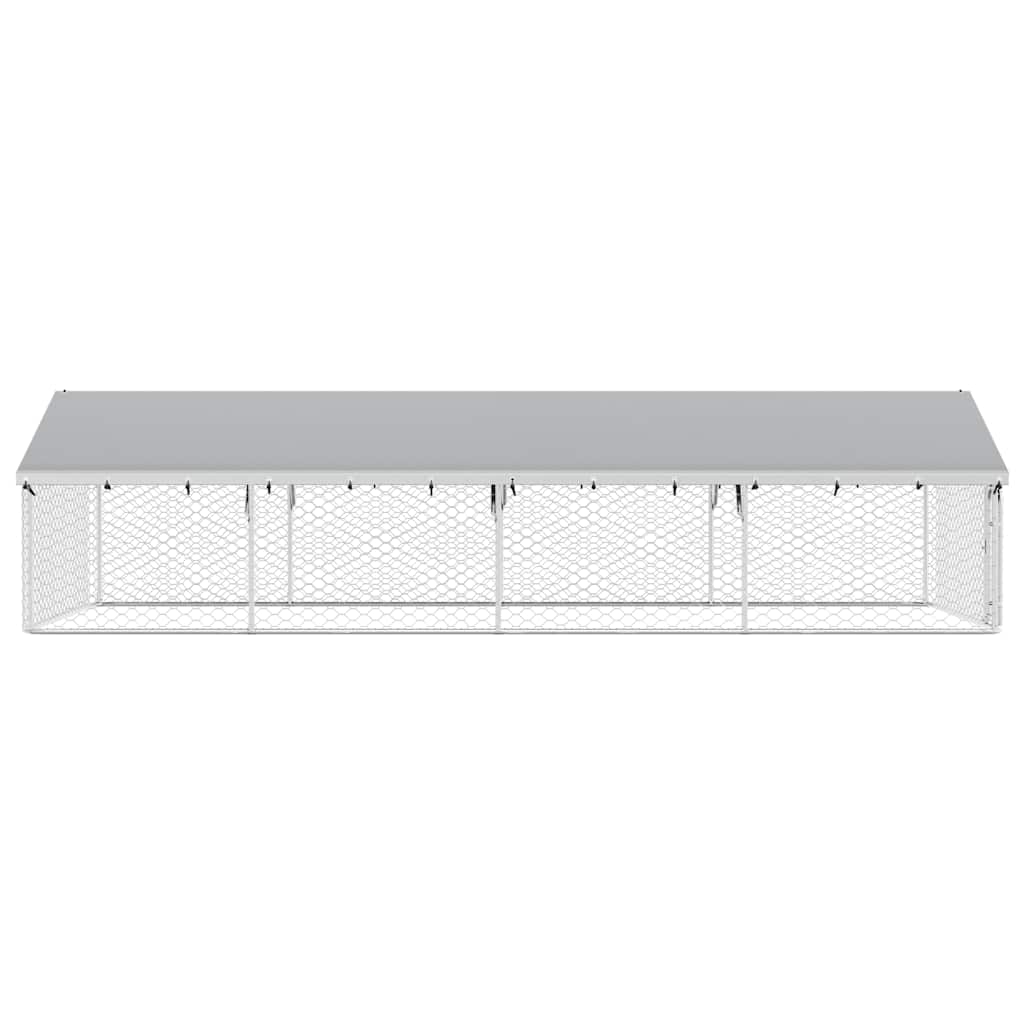 Outdoor-Hundezwinger mit Dach 400x200x150 cm