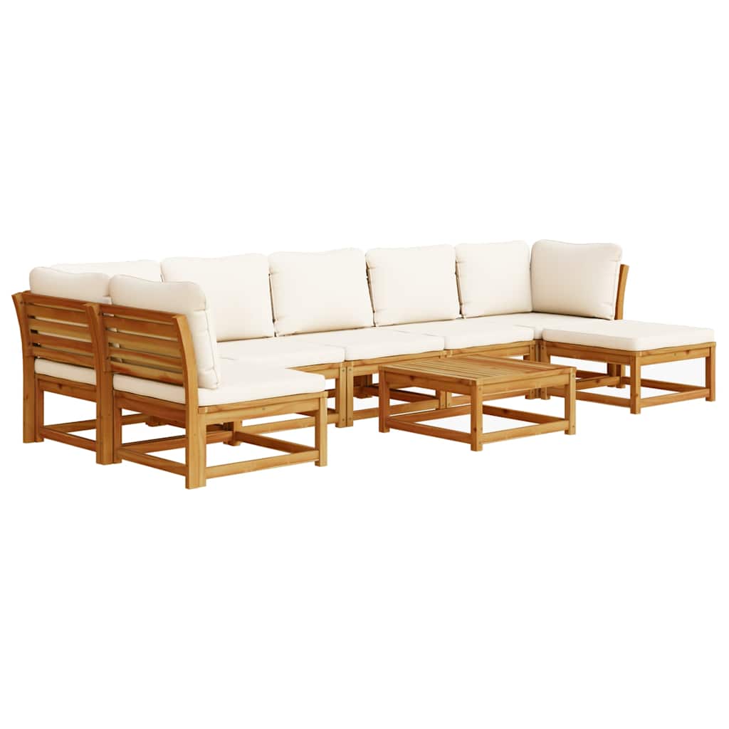 4-tlg. Garten-Lounge-Set mit Kissen Massivholz Akazie