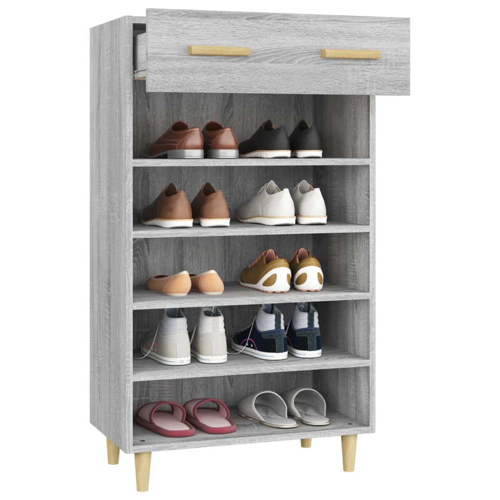 Schuhschrank mit Regal Altholz 60 x 35 x 105 cm Holzwerkstoff