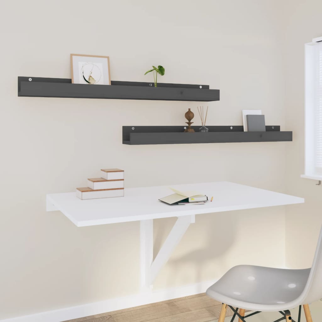 Wandregale 2 Stk. 50x12x9 cm Massivholz Kiefer