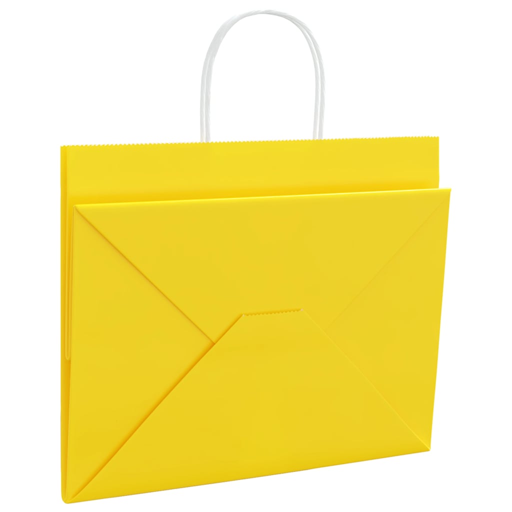 Papiertragetaschen 50 Stk. mit Henkeln Braun 21x11x36 cm