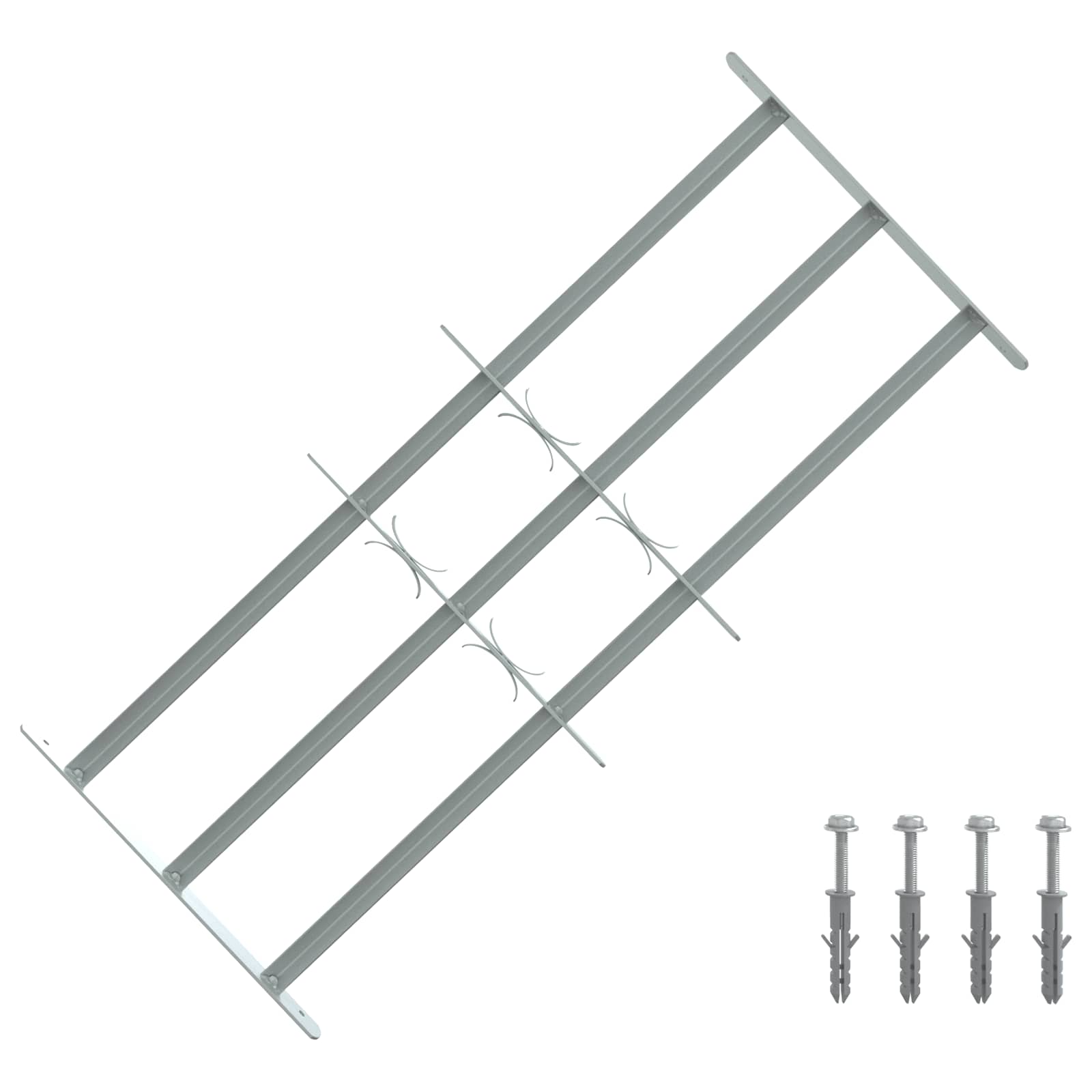 Fenstergitter Verstellbar mit 3 Querstäben 500-650 mm