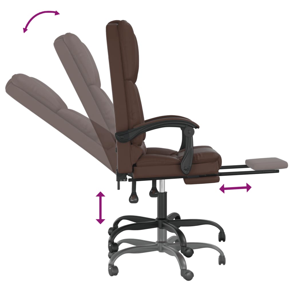 Bürostuhl mit Massagefunktion Schwarz Kunstleder
