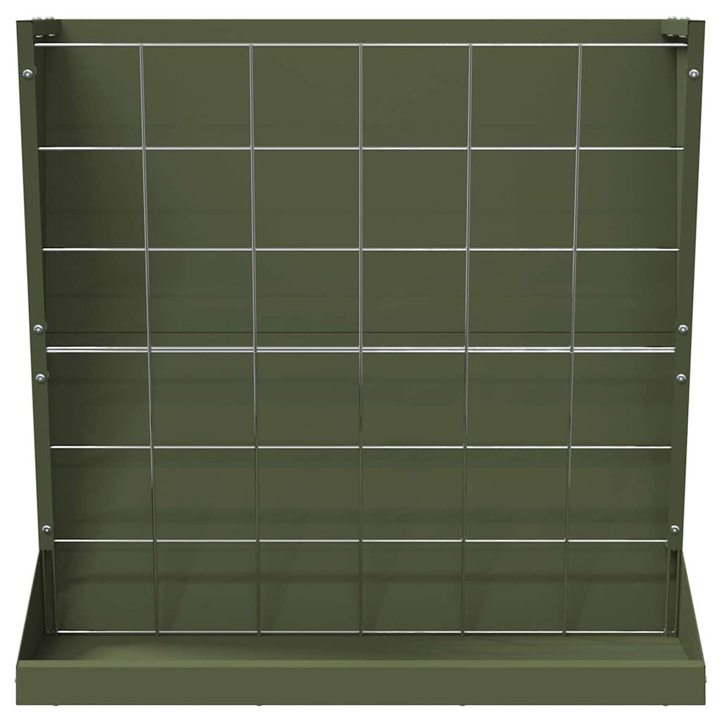 Heu Futterspender Schwarz 71 x 33 x 70 cm Kaltgewalzter Stahl