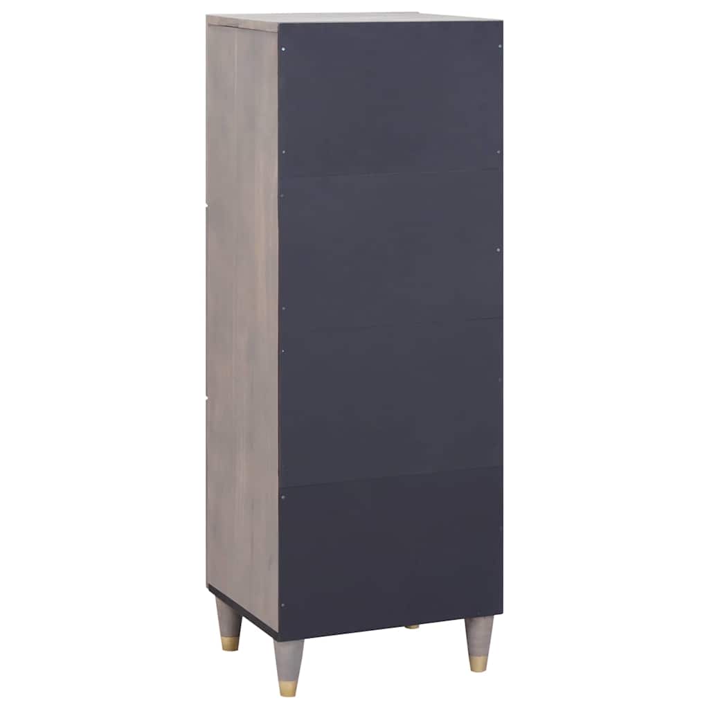 Highboard mit Regal Braun 40 x 33 x 110 cm Massivholz Mango
