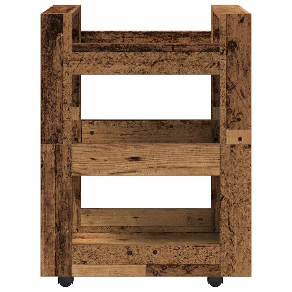 Küchenwagen Weiß 60x45x80 cm Holzwerkstoff