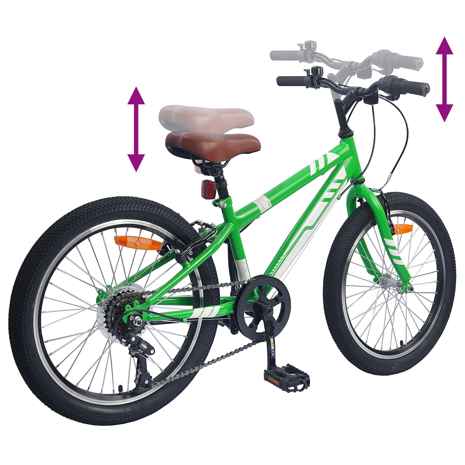 Mountainbike 20 Zoll 6-Speed für 5-8 Jahre alt Weiß
