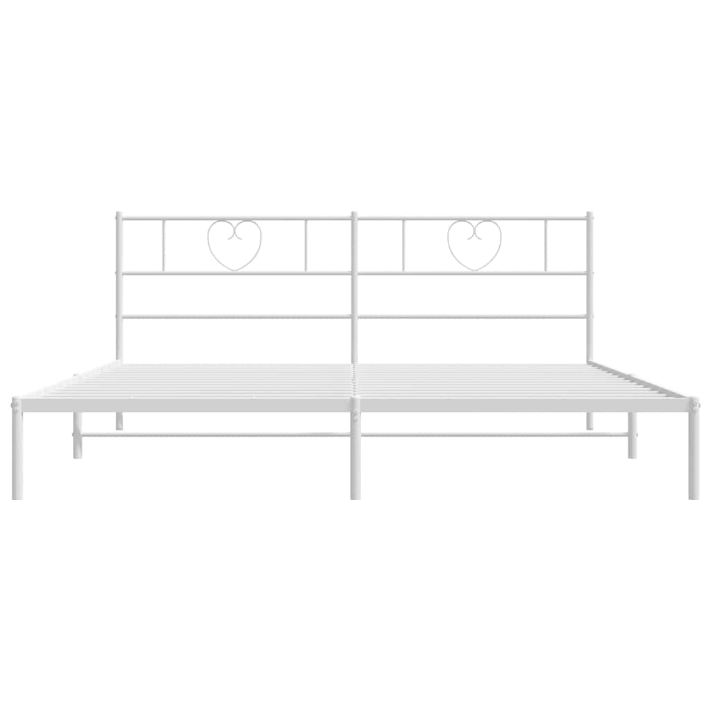 Bettgestell mit Kopfteil Metall Schwarz 100x190 cm