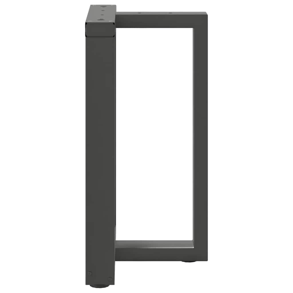 Couchtischbeine T-Form 2 Stk. Schwarz 30x25x(30-31) cm Stahl
