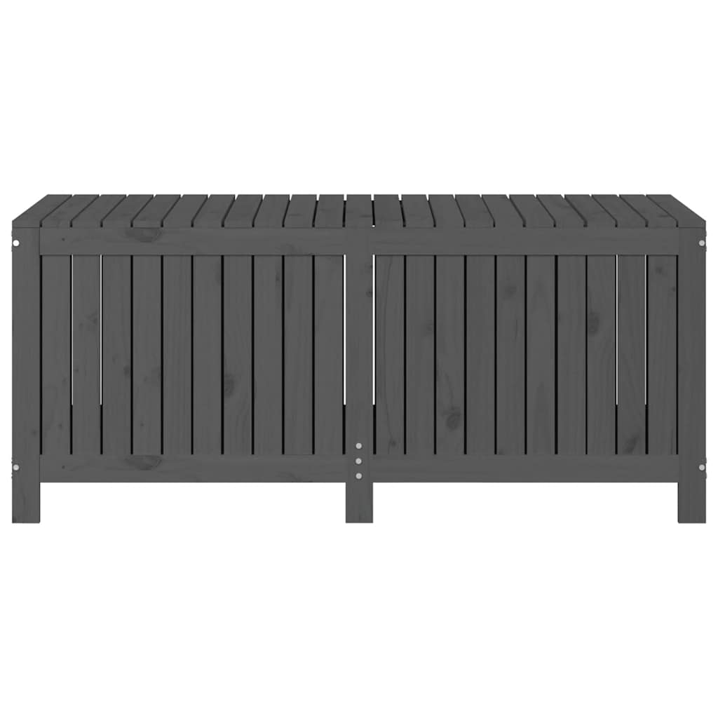 Gartentruhe Grau 76x42,5x54 cm Massivholz Kiefer