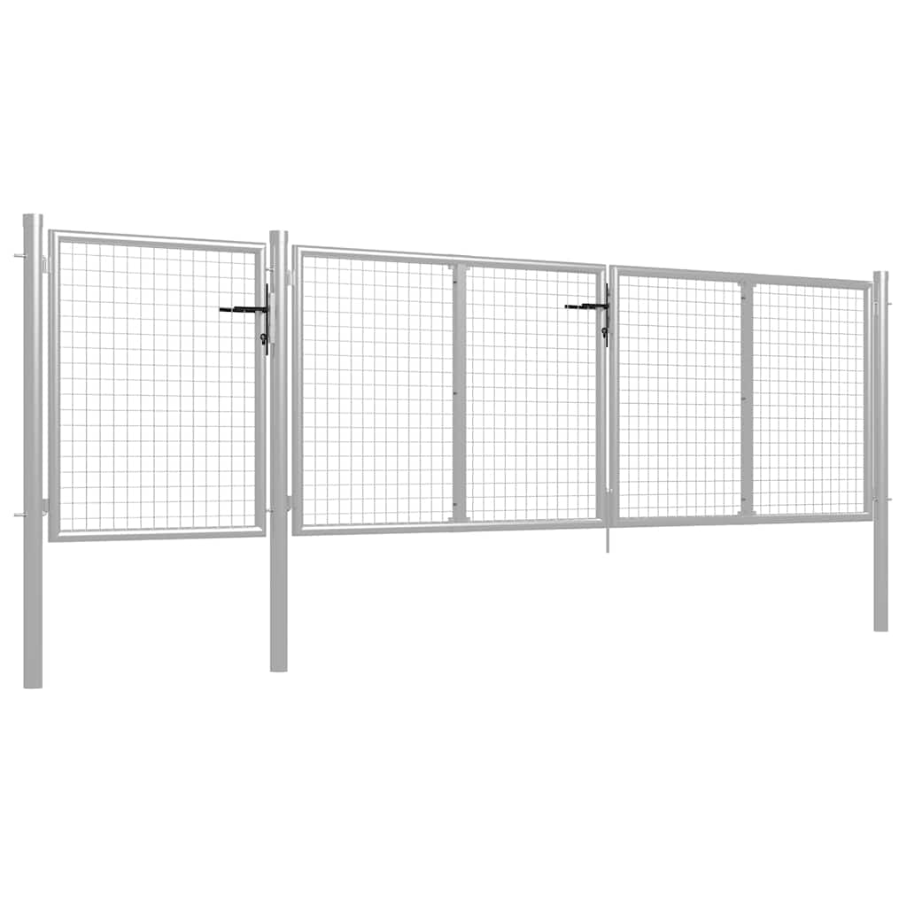 Gartentor aus Stahl 350 x 75 cm Grün