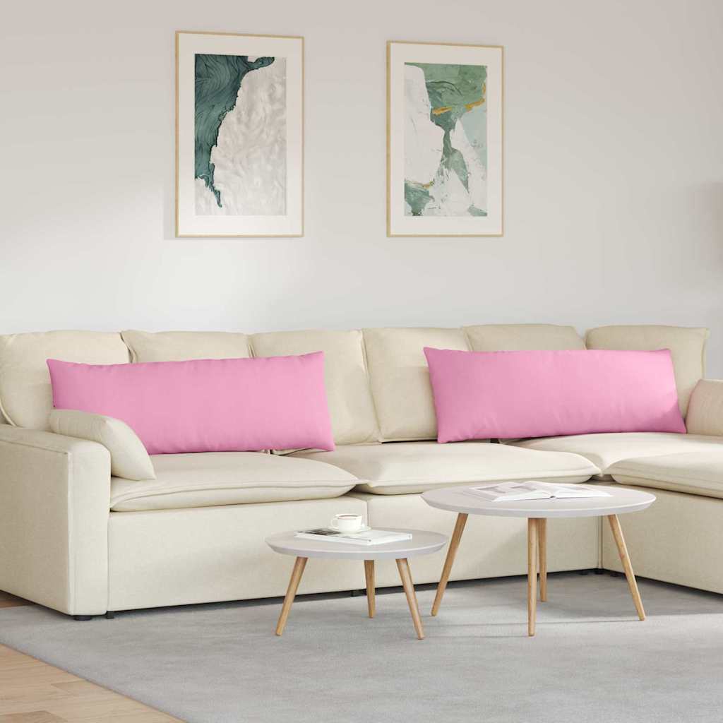 Sofakissen 2 pcs Hellgrau 50 x 30 cm Stoff