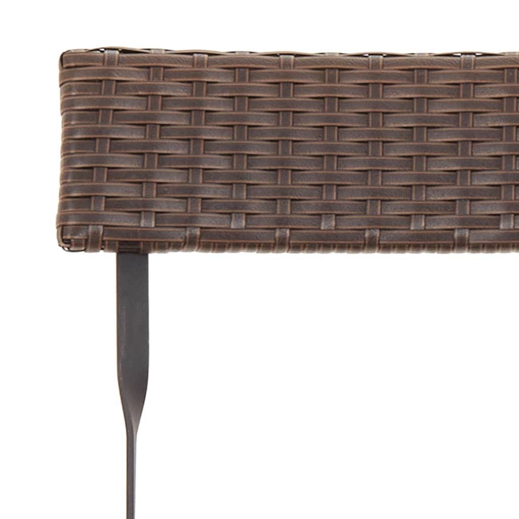 Bistrostühle 4 Stk. Klappbar Schwarz Poly Rattan und Stahl