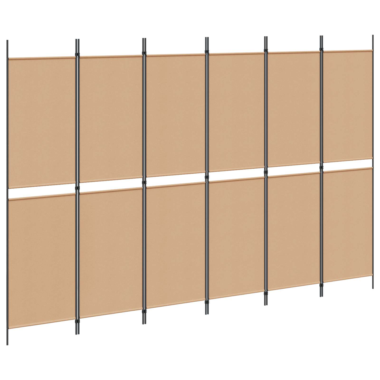 3-teiliger Raumteiler Beige 150 x 180 cm Stoff