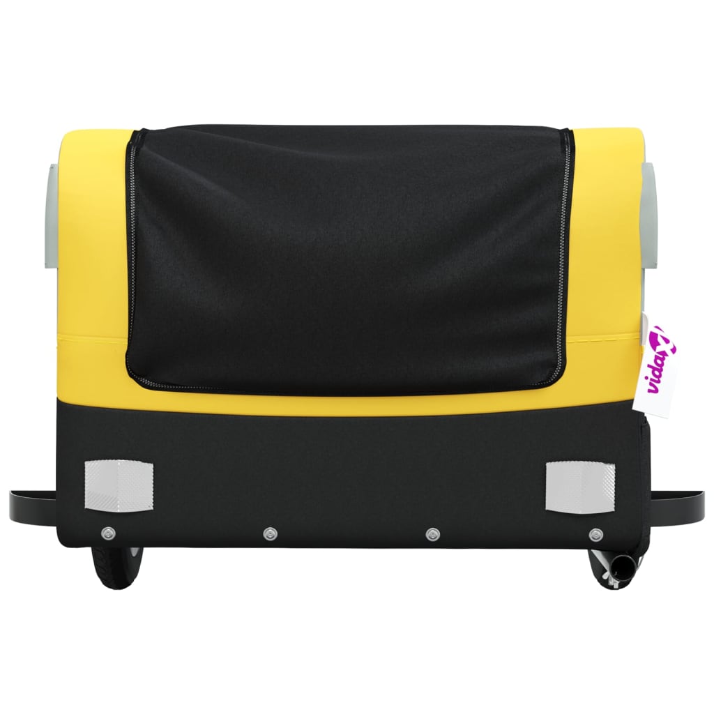 Fahrradanhänger Schwarz und Rot 30 kg Eisen