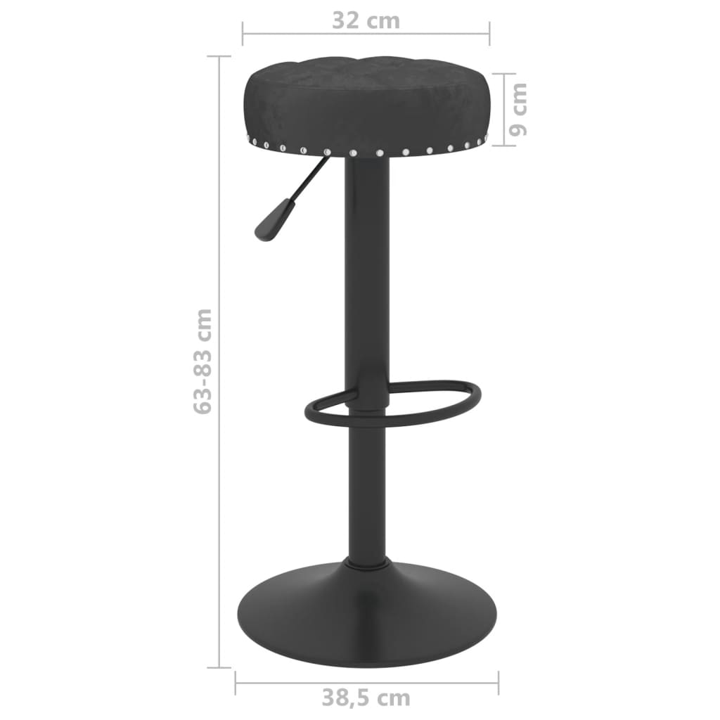 Barhocker 2 Stk. Creme Samt