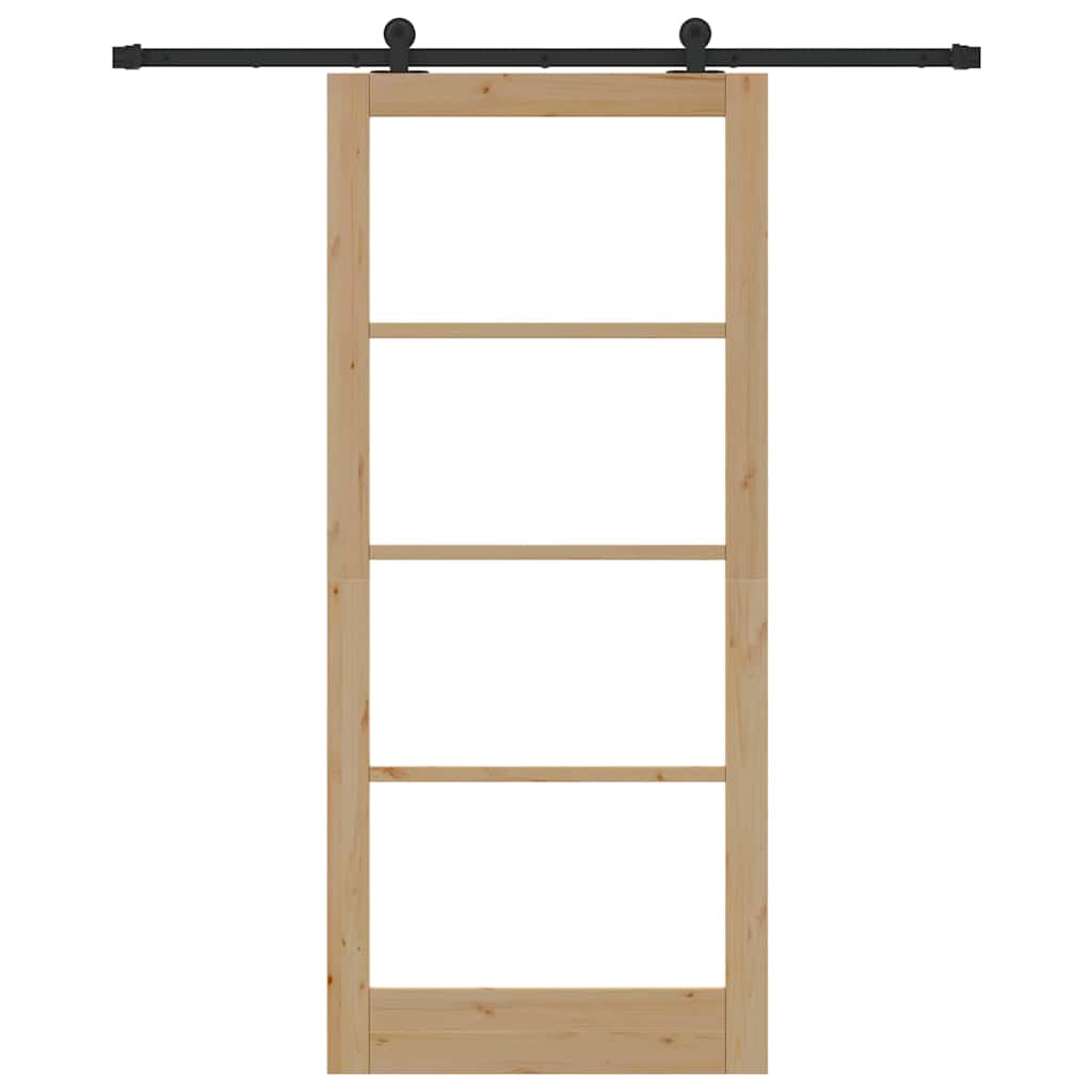 Schiebetür ORKDAL Natürlich und Schwarz 61 x 198,5 cm