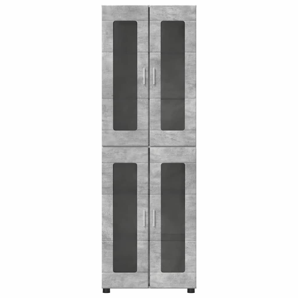 Highboard mit Regal FLORIN Weiß 60 x 35 x 182 cm Holzwerkstoff