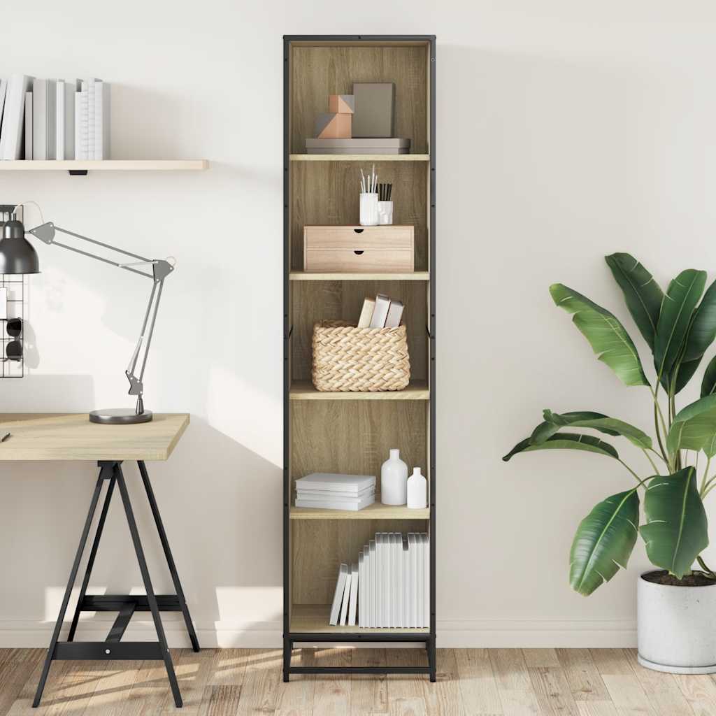 Bücherregal Schwarz 60x35x139 cm Holzwerkstoff