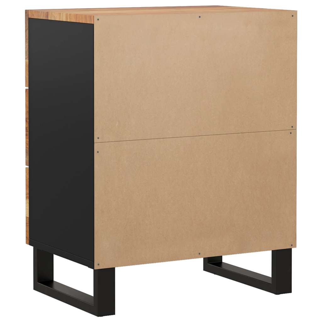 Nachttisch 50x33x62 cm Massivholz Mango & Holzwerkstoff