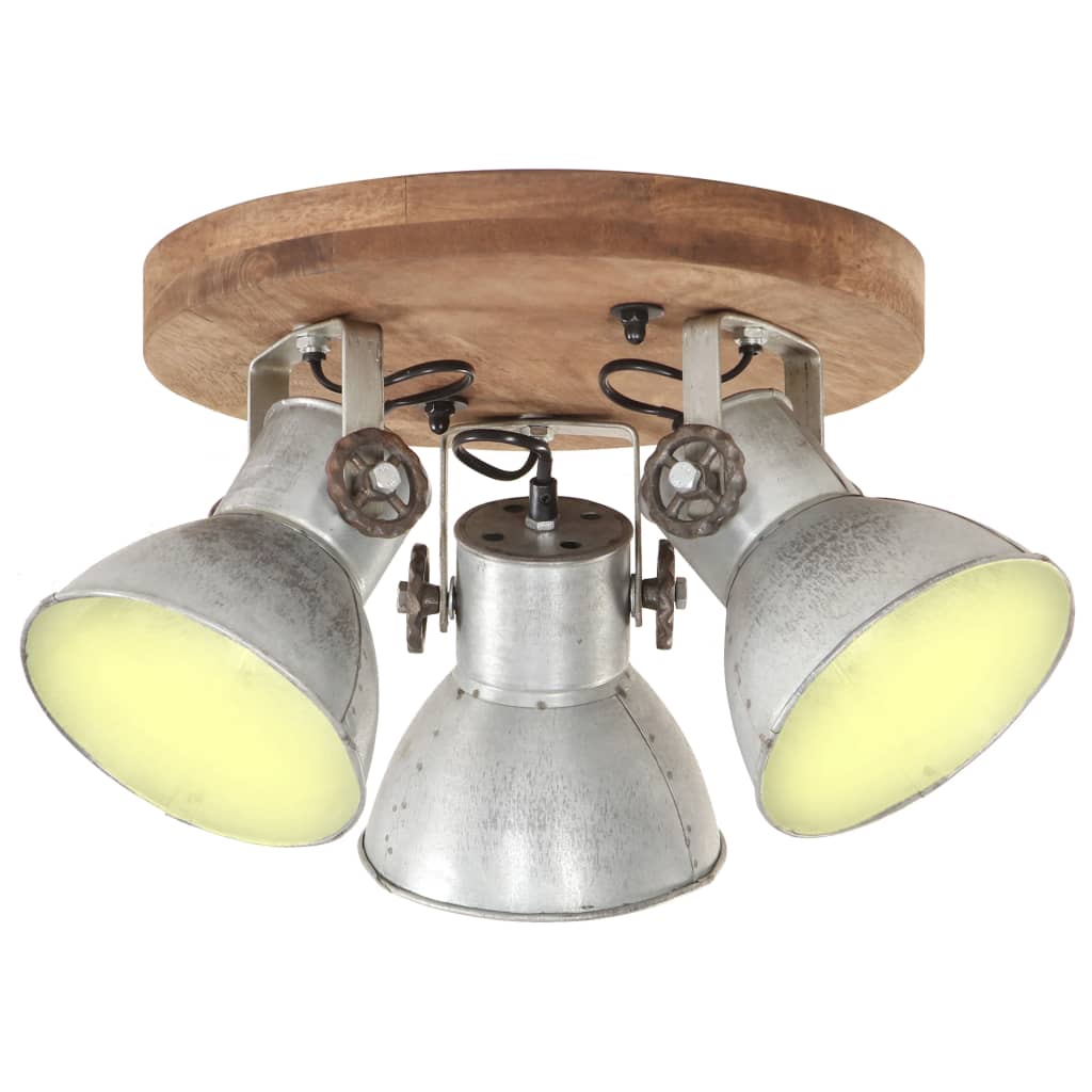 Wandlampe Industriestil Silbern 45x25 cm E27