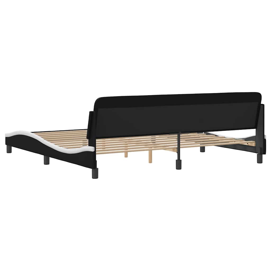 Bettgestell "Dover" Schwarz 80x200 cm Kunstleder