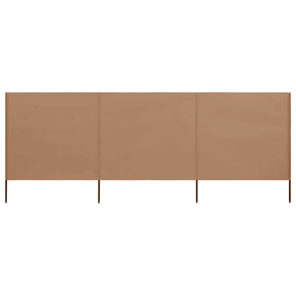3-teiliges Windschutzgewebe 400 x 120 cm Weiß