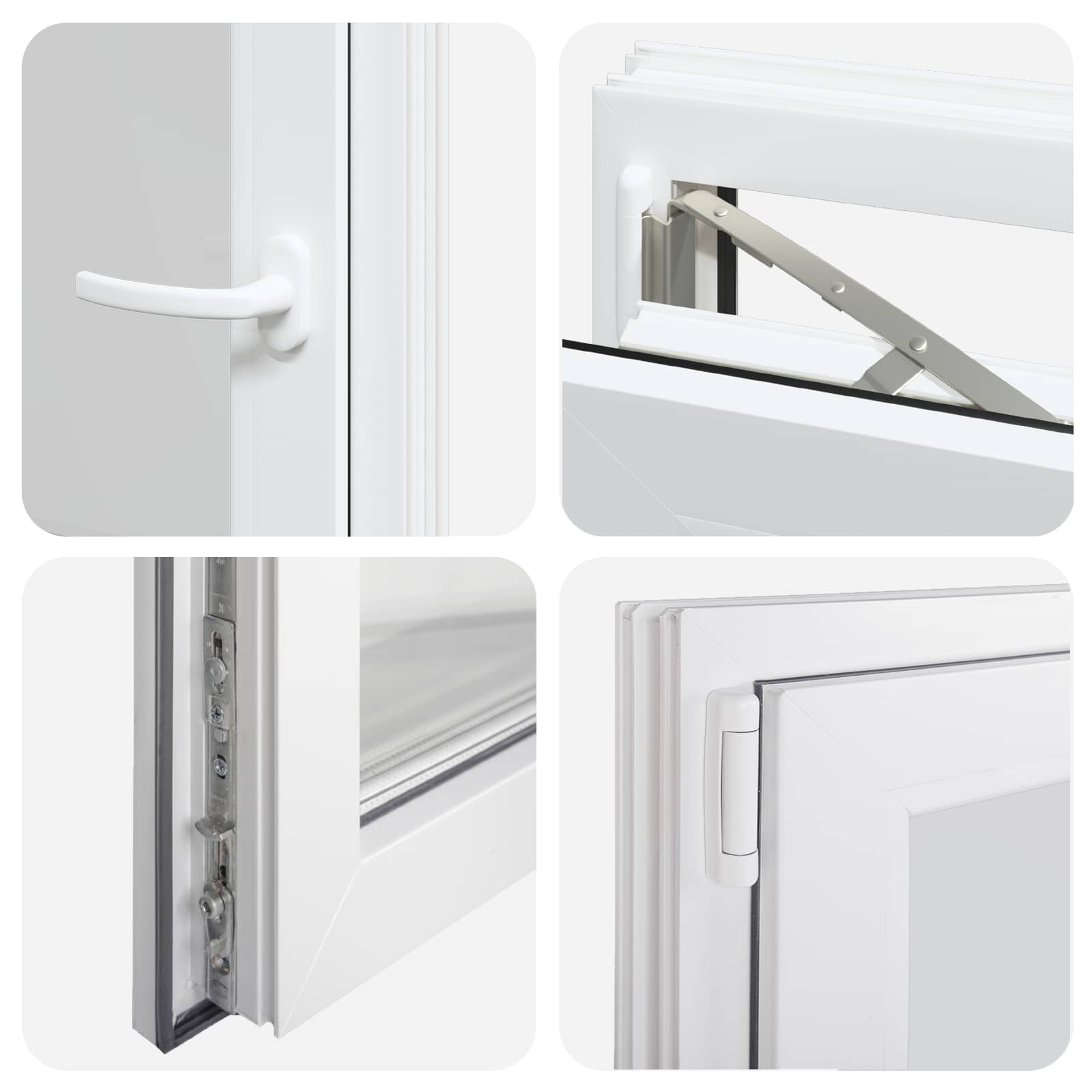 Kellerfenster RISOR 50 x 50 cm PVC und Glas Weiß