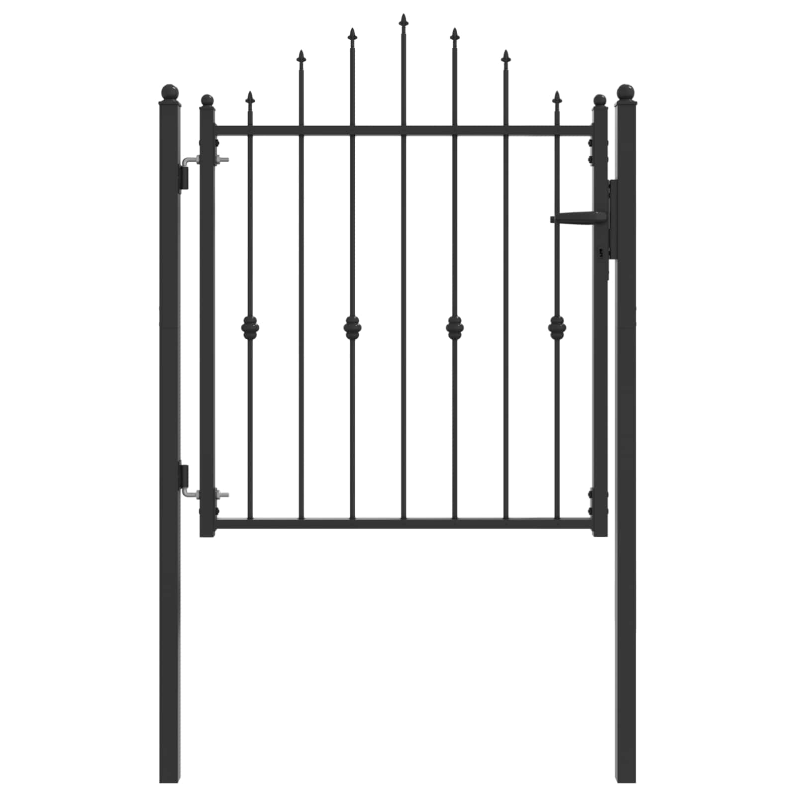 Zauntor HORST 100 x 75 cm Metall Schwarz Abschließbar