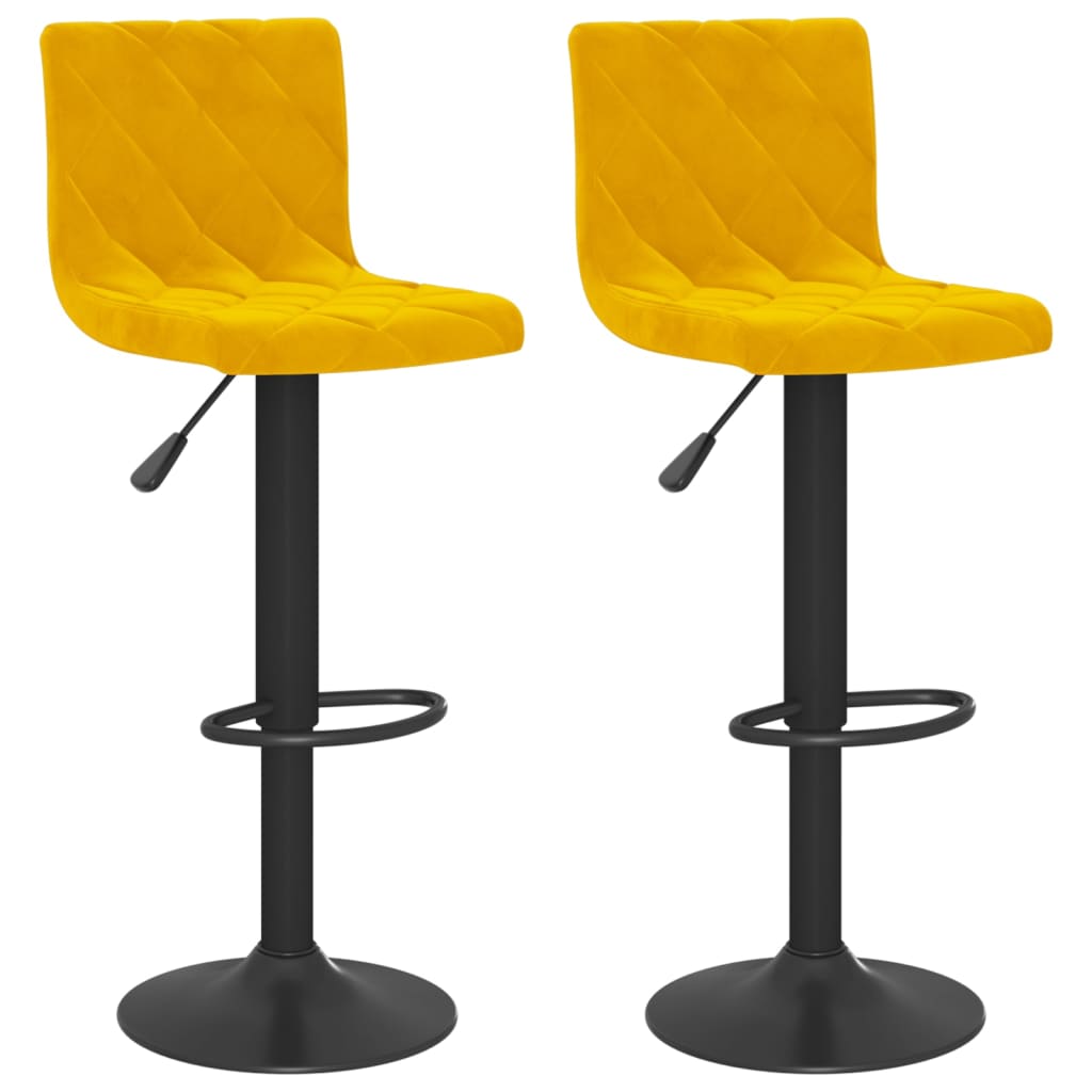 Barhocker 2 Stk. Creme Samt