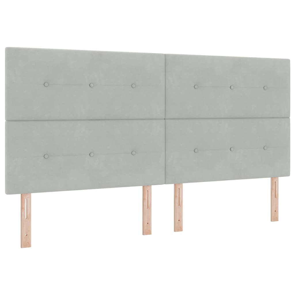 Kopfteil Hellgrau 80 cm Samt