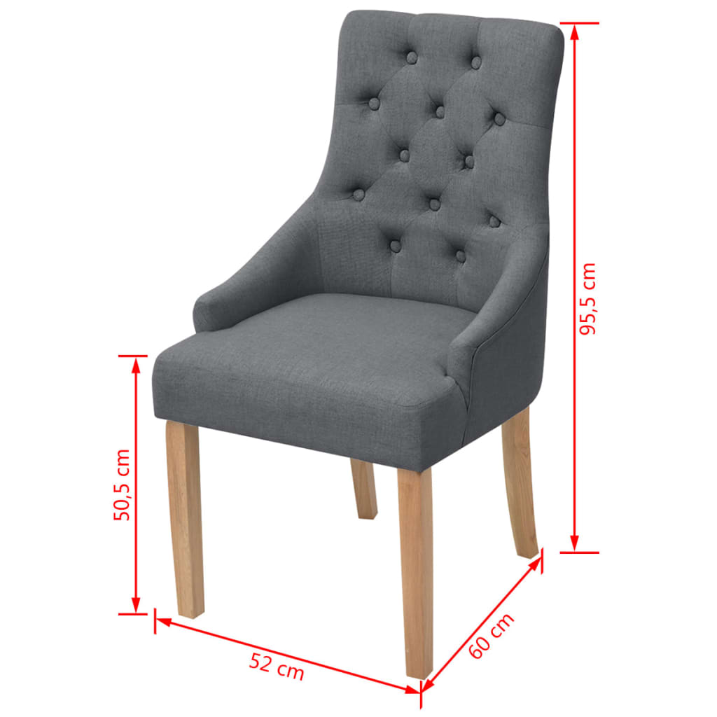 Esszimmerstühle 2 Stk. Creme Stoff