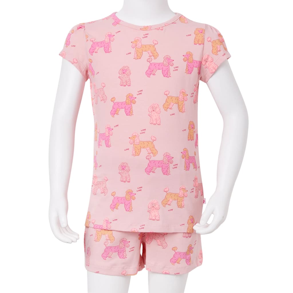 Kinderpyjama mit Kurzen Ärmeln Hellrosa 92
