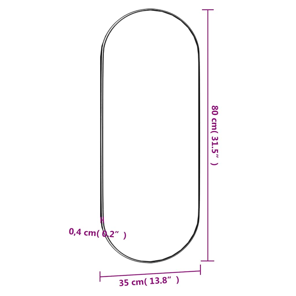 Spiegel mit LED-Leuchten 60x30 cm Glas Oval