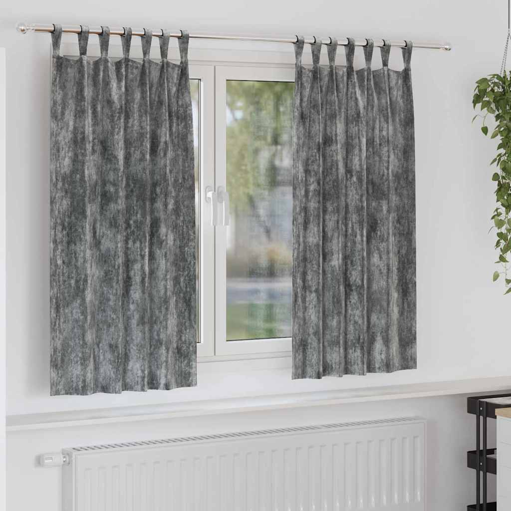 Samtvorhänge mit Vorhängen 2 pcs Weinrot 140 x 140 cm Samt