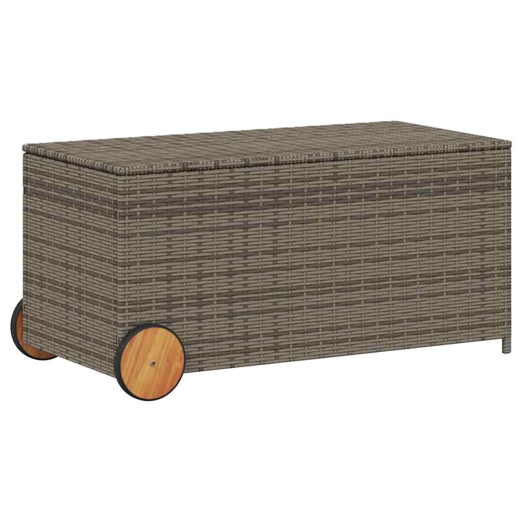 Gartentruhe Schwarz 283L Poly Rattan