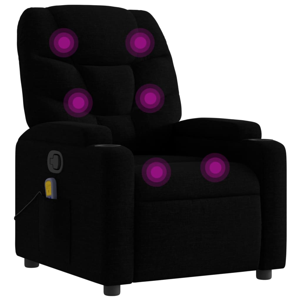 Massage-Relaxsessel, hellgrauer Stoff