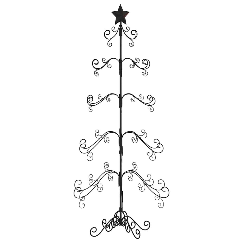 Metall-Weihnachtsbaum für Dekorationen Schwarz 90 cm