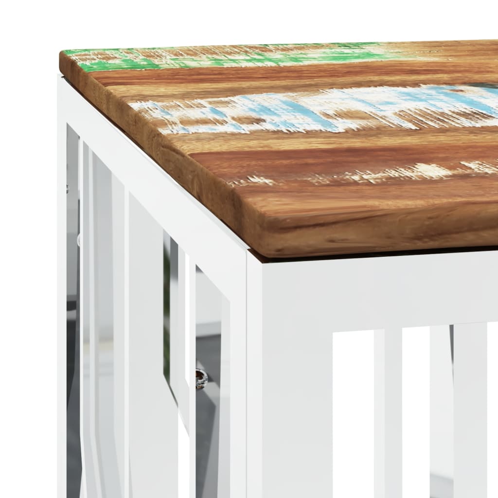 Couchtisch 110x45x45 cm Edelstahl und Glas