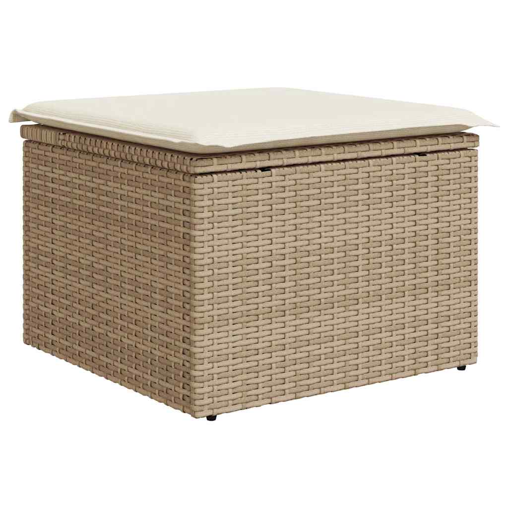 Garten Essgruppe mit Kissen 9 pcs Schwarz und Beige