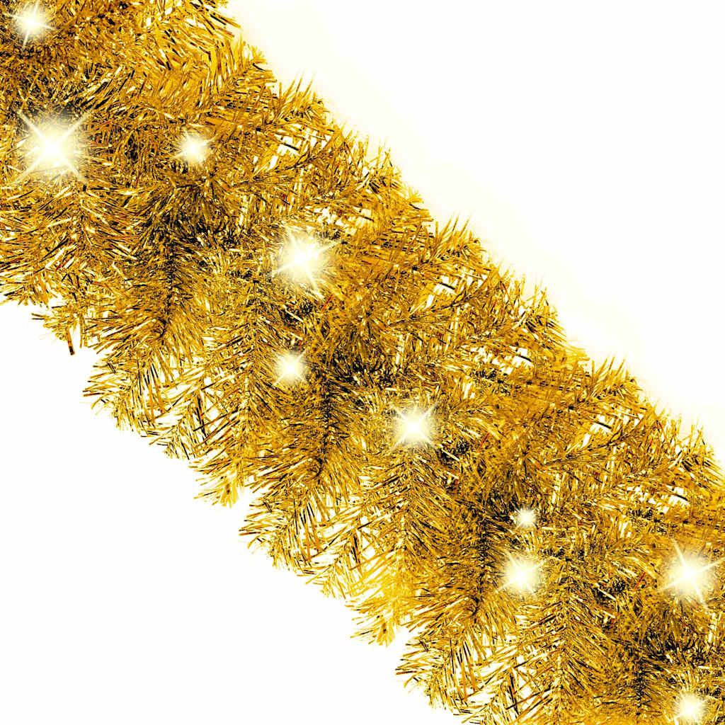 Weihnachtsgirlande mit LED 10 m Schwarz