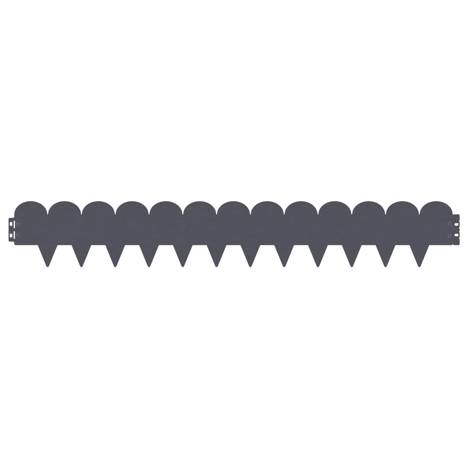 Raseneinfassung 10 pcs 103 x 15 cm Stahl Schwarz
