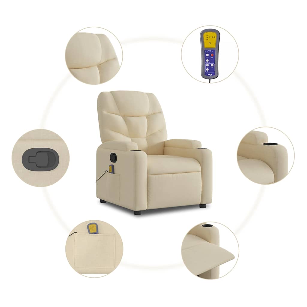 Relaxsessel Elektrisch Dunkelgrau Stoff