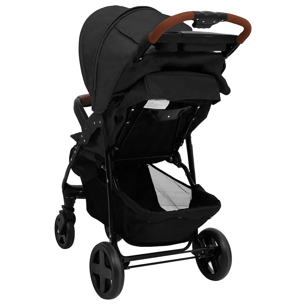 2-in-1 Kinderwagen Hellgrau Stahl