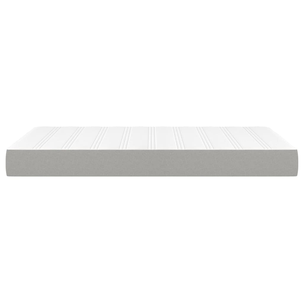 Taschenfederkernmatratze Mittel Hellgrau 80x200x20 cm Stoff