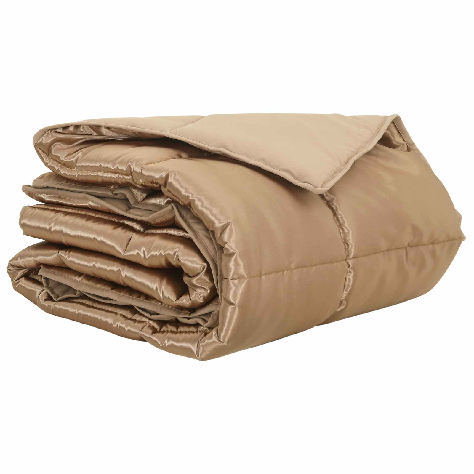 Sommerdecke Gold 135 x 200 cm Satin und Mikrofaser