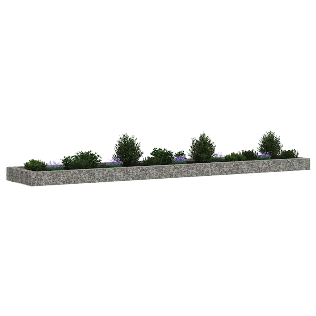 Gabionen-Hochbeet Verzinkter Stahl 100x100x20 cm