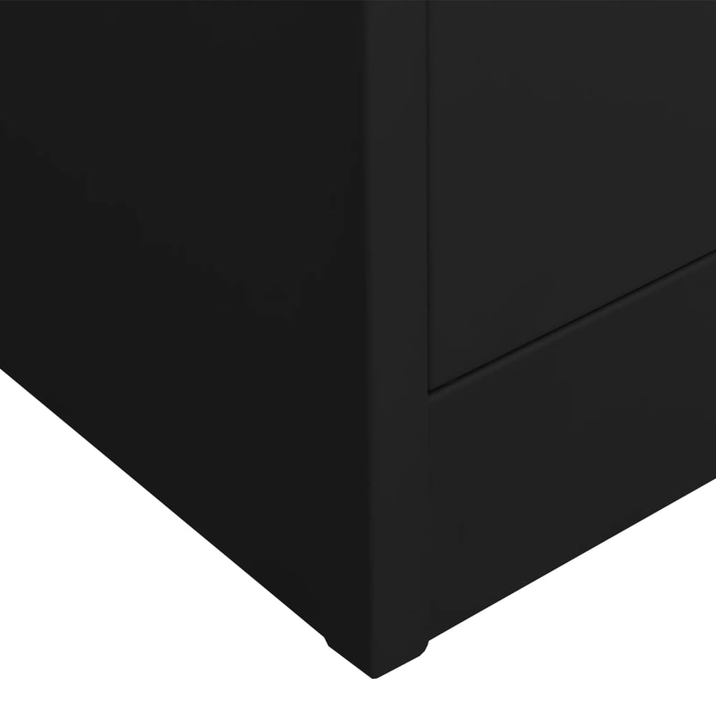 Büroschrank Weiß 90x40x180 cm Stahl