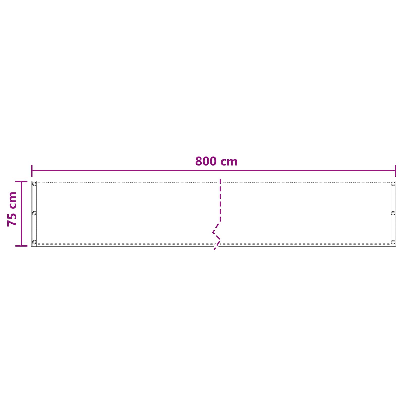 Balkon-Sichtschutz Anthrazit 75x300 cm HDPE